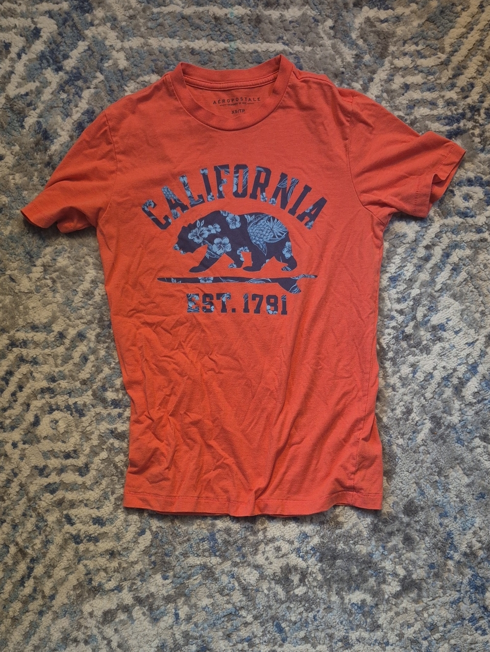 Aeropostale Women’s Orange Short-Sleeve California Graphic Tee